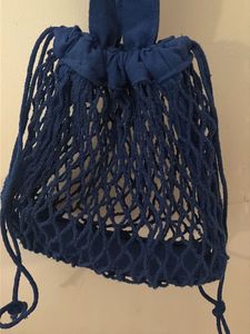 Blue Net sling bag