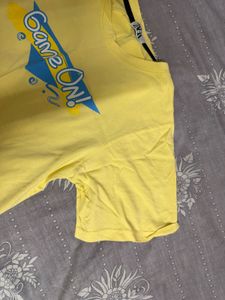 Yellow "Game On!" Graphic Tee