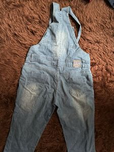 Women Denim Dungaree Capri (knee length)