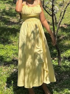 Yellow Sundress with Tie Straps