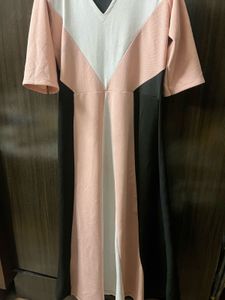 Stylish Color Block Midi Dress
