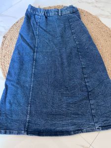 stretch high waisted Denim skirt