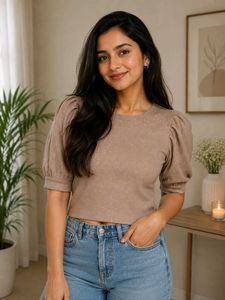 Sparkly Puff Sleeve Top