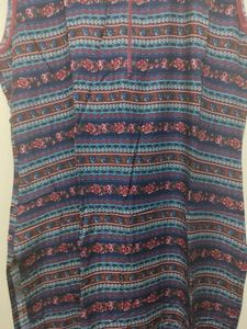Horizontal Floral Print Multi Colour Kurta