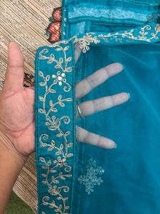 Stunning Embellished Teal Lehenga Skirt