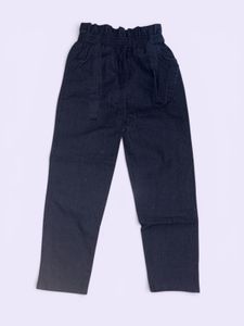 Dark Wash Paperbag Waist Jeans