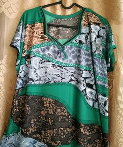 Jersey Printed Nighty.