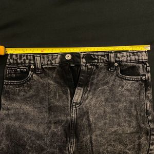 Acid Wash Denim Mini Skirt