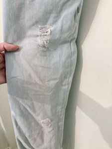 Light Wash Distressed Denim Overalls
