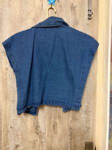 Stylish Denim Vest Top