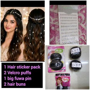 6 Combo hair accessories with hairstickers new