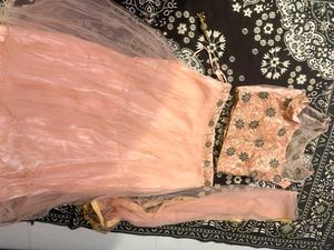 Beautiful Peach Lehenga Choli Set