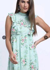 Floral Print Ruffle Dress