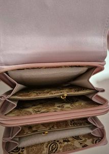 Chic Pink Wallet with Gold Accent