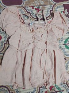 Chic Peach Puff Sleeve Top