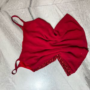 Red Sequin Cami Top