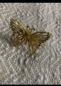 Combo Of Elegant Gold Butterfly Earrings And Ring