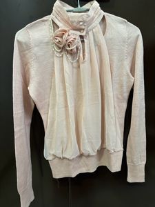 Peach/ Dull pink Colour Pre Winter Top