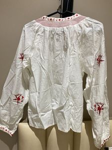 White Embroidered Top