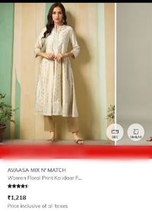 Avaasa Kalidaar Embroidered Kurta