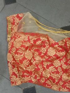 Red Floral Blouse
