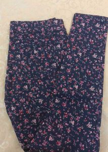 Floral Print Jeans