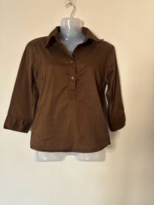 Formal Brown Shirt With 3/4th Sleeve