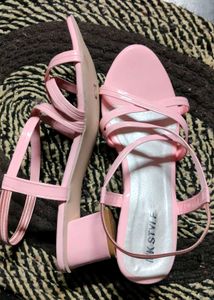 Fashion Women's Block Heel Pink Colour