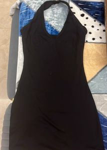 black halter dress