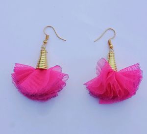 Pink Tassel Earrings