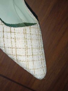 Elegant Tweed Slingback Heels