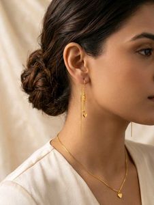 stylish Golden Harmony heart cham Earrings