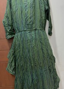 Striped Green Midi Dress