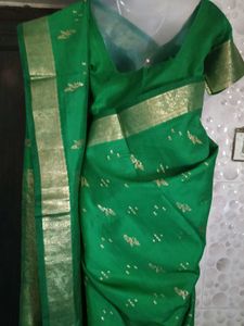 1-Time Used ElegantMeenaWork KanchiPattuSaree-Sti