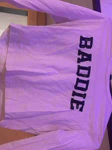 Baddie White Long Sleeve Crop Top