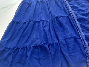 Elegant Blue Anarkali Kurta with Dupatta