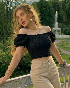 Stylish Off-Shoulder Cropped Top