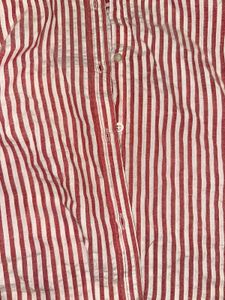 Red &amp; White Striped Button-Up Shirt