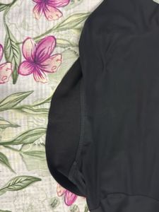 Black Collared Cropped Top