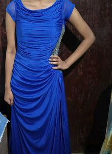 Royal Blue Ruched Gown