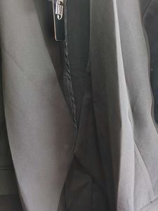 Chic Black Open Front Blazer