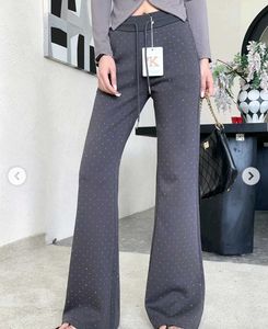 Sparkly Gray Flared Pants