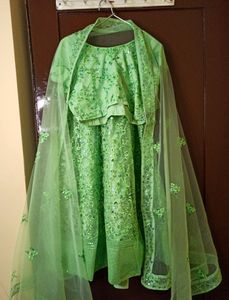 Sequence Green Lehanga