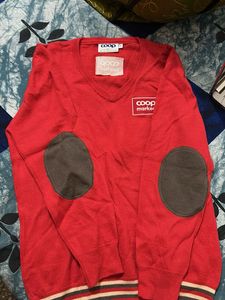 Red Coop Sweater