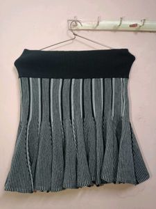 Striped Knit Mini Skirt