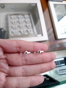 Single Stone Toerings Pure Silver Pair (Adjustable)