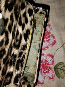 Leopard Print Chain Clutch