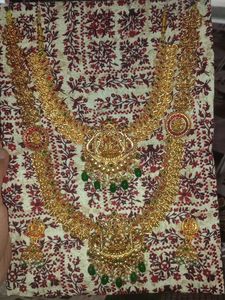 Gold Plated Lakshmi Bridal Jewelry Set