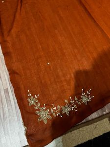 Crushed tissue silk saree new