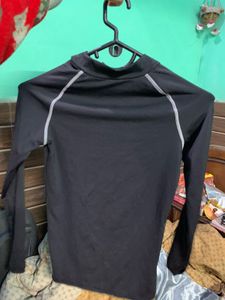 Kipsta Black Long Sleeve Athletic Top